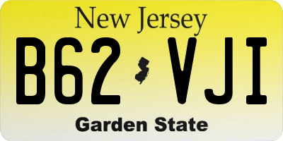NJ license plate B62VJI