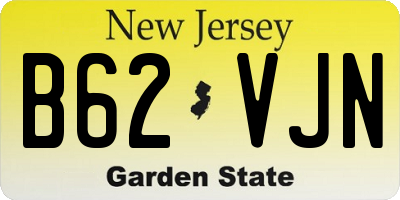 NJ license plate B62VJN