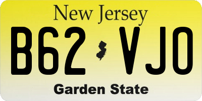 NJ license plate B62VJO