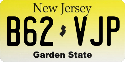 NJ license plate B62VJP
