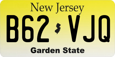 NJ license plate B62VJQ