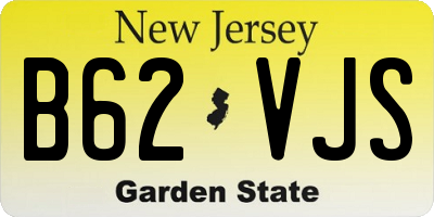 NJ license plate B62VJS