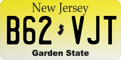 NJ license plate B62VJT