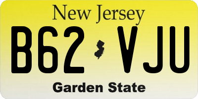 NJ license plate B62VJU