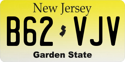 NJ license plate B62VJV