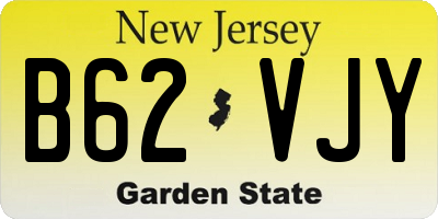 NJ license plate B62VJY
