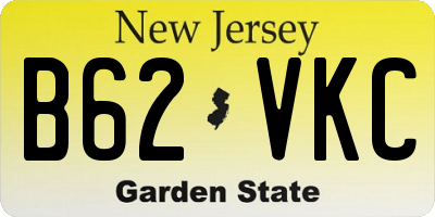 NJ license plate B62VKC