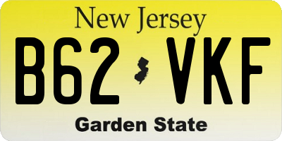 NJ license plate B62VKF