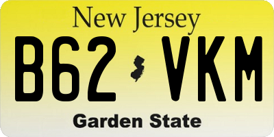 NJ license plate B62VKM