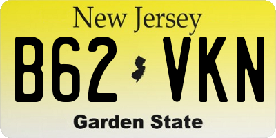 NJ license plate B62VKN