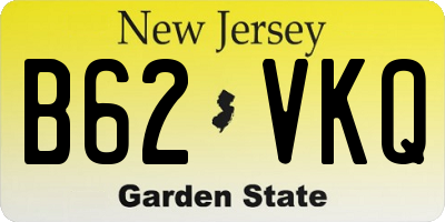 NJ license plate B62VKQ