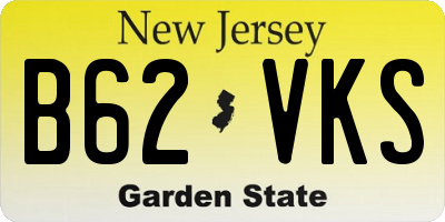 NJ license plate B62VKS