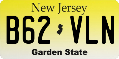 NJ license plate B62VLN