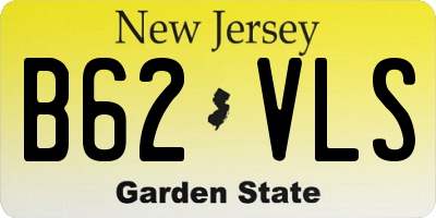 NJ license plate B62VLS