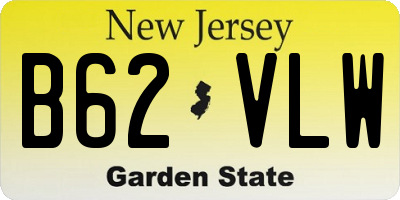 NJ license plate B62VLW