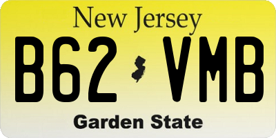 NJ license plate B62VMB