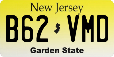 NJ license plate B62VMD