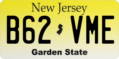 NJ license plate B62VME