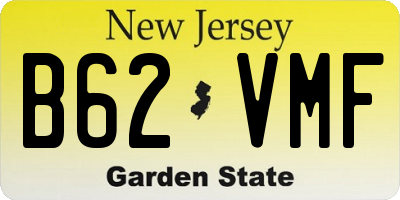 NJ license plate B62VMF