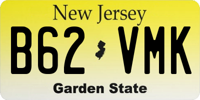 NJ license plate B62VMK