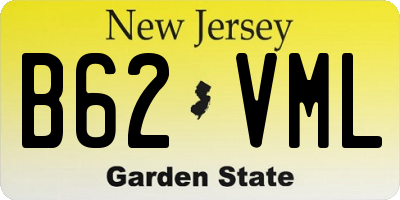 NJ license plate B62VML