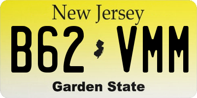 NJ license plate B62VMM