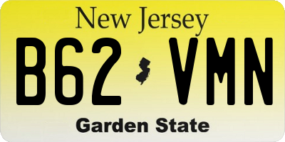 NJ license plate B62VMN
