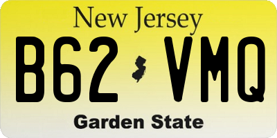 NJ license plate B62VMQ