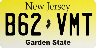 NJ license plate B62VMT