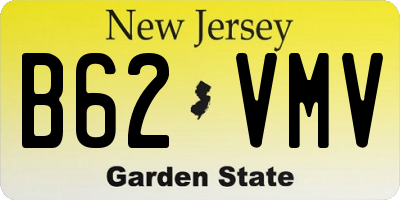 NJ license plate B62VMV