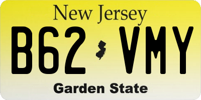 NJ license plate B62VMY