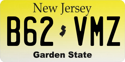 NJ license plate B62VMZ