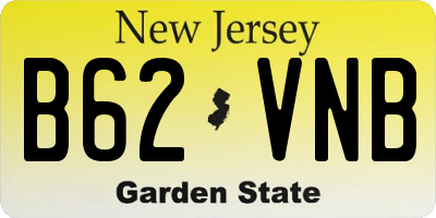 NJ license plate B62VNB