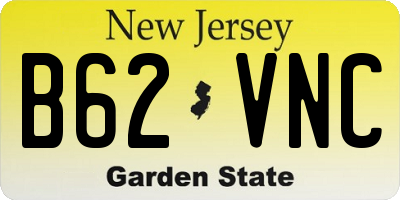 NJ license plate B62VNC