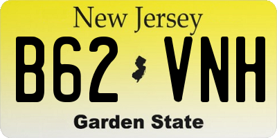 NJ license plate B62VNH