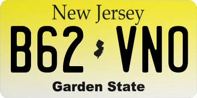 NJ license plate B62VNO