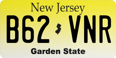 NJ license plate B62VNR