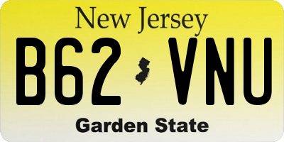 NJ license plate B62VNU