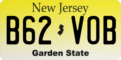 NJ license plate B62VOB