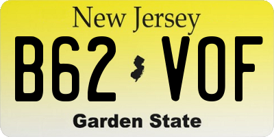 NJ license plate B62VOF