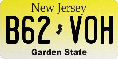 NJ license plate B62VOH