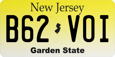 NJ license plate B62VOI
