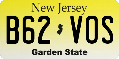NJ license plate B62VOS