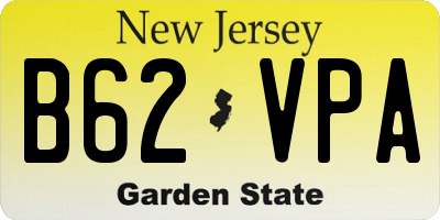 NJ license plate B62VPA