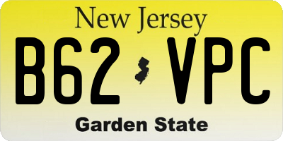 NJ license plate B62VPC