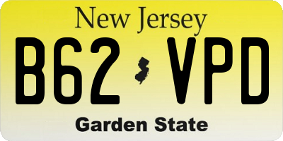 NJ license plate B62VPD