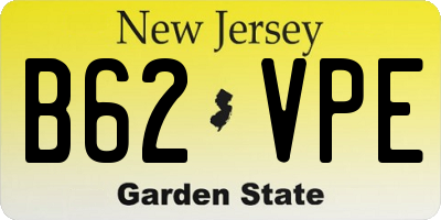 NJ license plate B62VPE