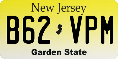 NJ license plate B62VPM