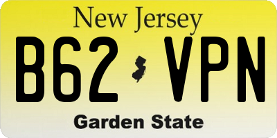 NJ license plate B62VPN