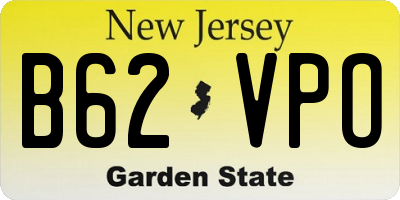 NJ license plate B62VPO